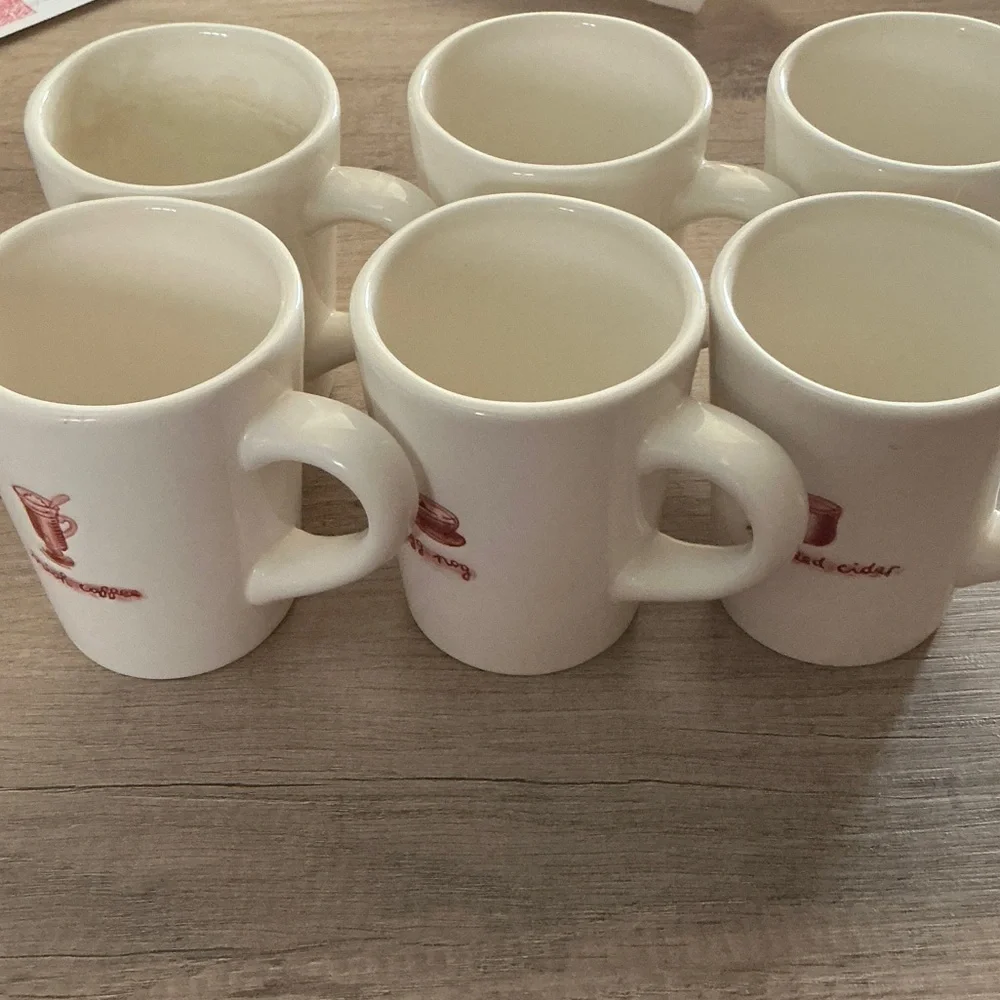 Williams Sonoma Cream Mug set of 6.